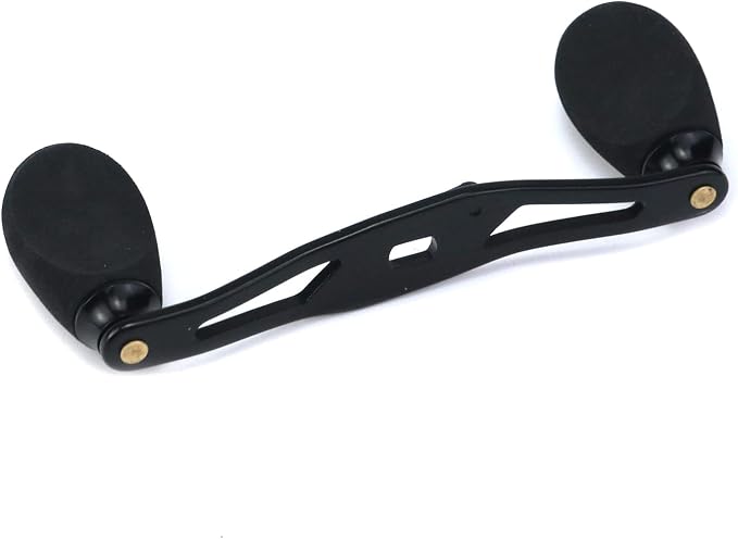 Fishing Reel Handle Fishing Baitcasting Reel Replacement Parts, with EVA Knob and Nut (Black)