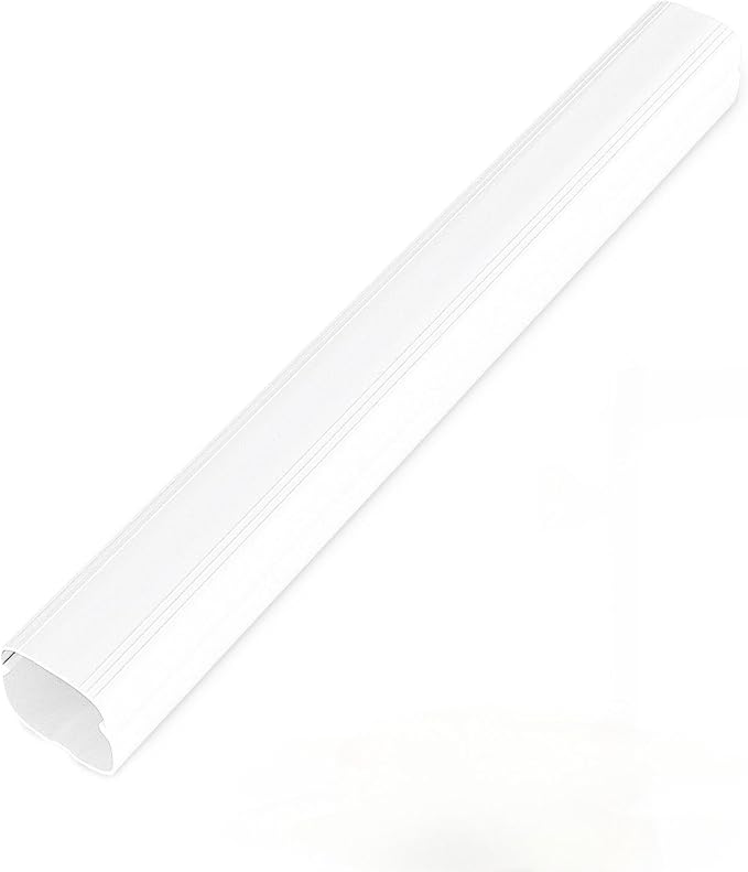 Mini-Split Line Set Cover Parts: 4" x 3.28 Ft Straight Duct 4 in Line Hide Accessories for Mini Split Central AC HVAC Heating System - Waterproof Outdoor PVC Pipe Cover, White
