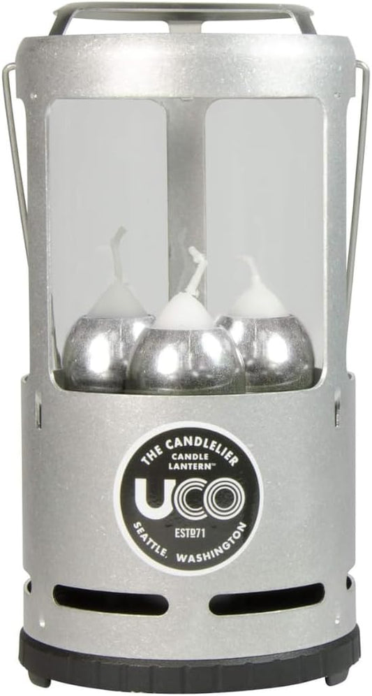 UCO Candlelier Candle Lantern, Candle Lanterns for Real Candles, Perfect Outdoor Gear for Camping or for Power Outages, Includes 3 Long Burning Candles