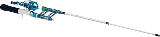 Profishiency Wild Child Pocket Spincast Fishing Combo, 30" Telescopic Fiberglass Rod, Micro Spincast Reel, 4.1:1 Gear Ratio, Pre-Spooled with 6 lb Line