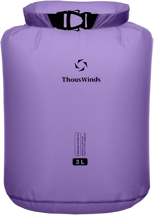 Thous Winds Waterproof Dry Bag, Ultralight 3L/6L/12L/24L/36L Roll Top Lightweight Dry Sack for Kayaking, Swimming, Camping, Hiking, Beach