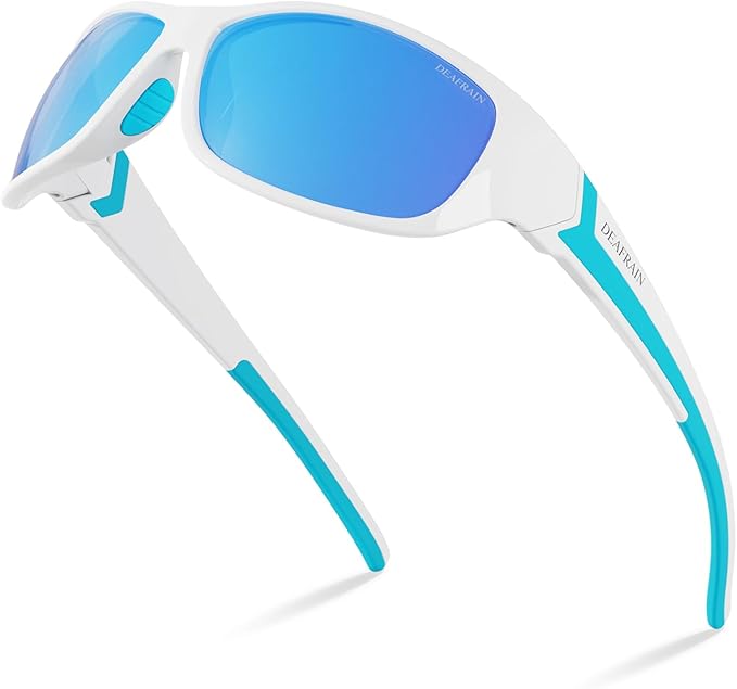 DEAFRAIN Polarized Sports Sunglasses for Men Women Driving Fishing Cycling Running UV Protection