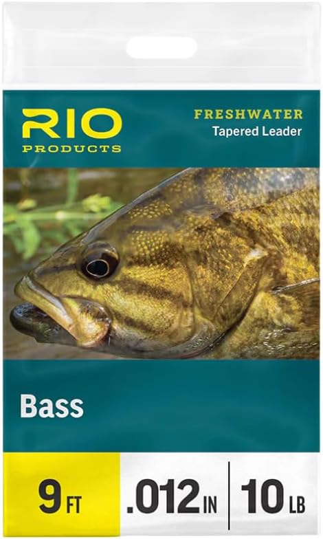 RIO PRODUCTS Bass Leader, Freshwater Tapered Leader for Fly Fishing, Designed for Bass Fly Fishers