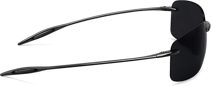 JULI Sports Sunglasses for Men Women Tr90 Rimless Frame for Running Fishing Golf Surf Driving MJ8009