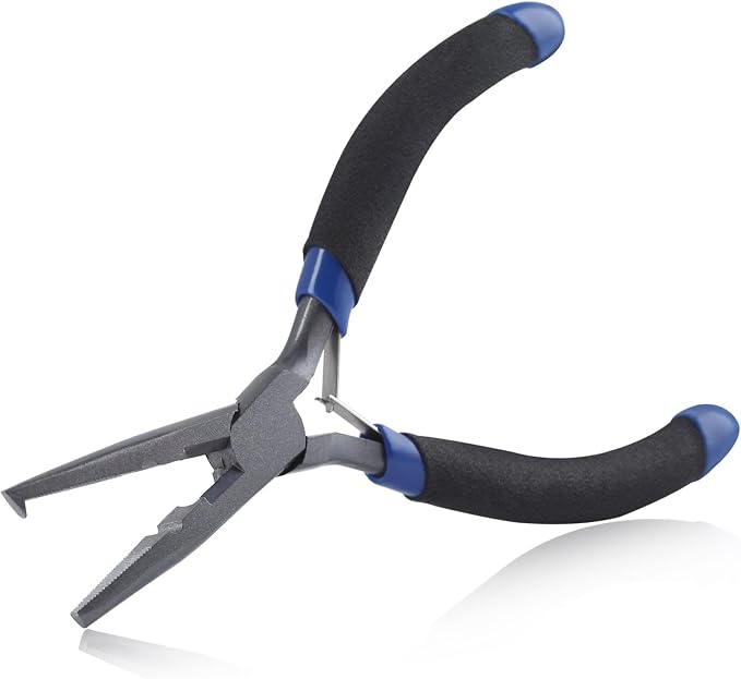 SPEEDWOX Fishing Pliers Hook Remover - Saltwater Gear With Line Cutter, Crimping Tool, Clippers, Pistol Grip Split Ring