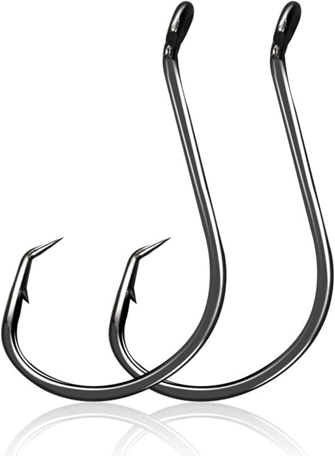Circle Hooks Fishing Hooks 2X Strong Octopus Offset Fish Catfish Bulk Fishing Gear Equipment Hooks Set Saltwater Freshwater 50PCS
