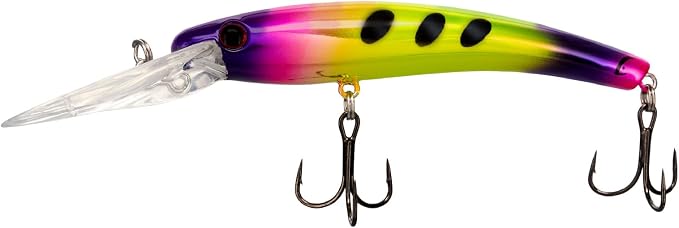Bill Lewis Fishing Lipless Lifelike Trolling Precise Walleye Crankbait Lite with Two Large Mustad Triple Grips