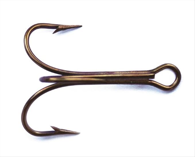 Mustad 3551 Classic Treble Standard Strength Fishing Hooks | Tackle for Fishing Equipment | Comes in Bronz, Nickle, Gold, Blonde Red