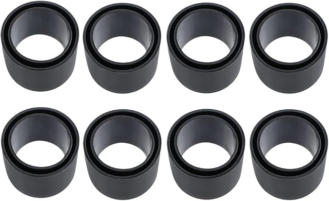 8 Pcs Black Rubber Fishing Rod Holder Tube Insert Protector, Fit 2" Tube(50mm to 51mm)