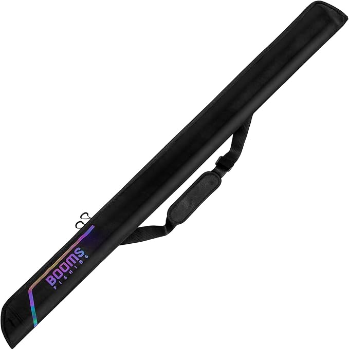 Booms Fishing PB3 6.4ft~8ft Fishing Rod Case, Portable Folded Fishing Pole Case with Two-Way Zippers, 1ft /7.7" Extended Design Fishing Rod Bag, Fit for 2~3 Fishing Poles, 76"~96"