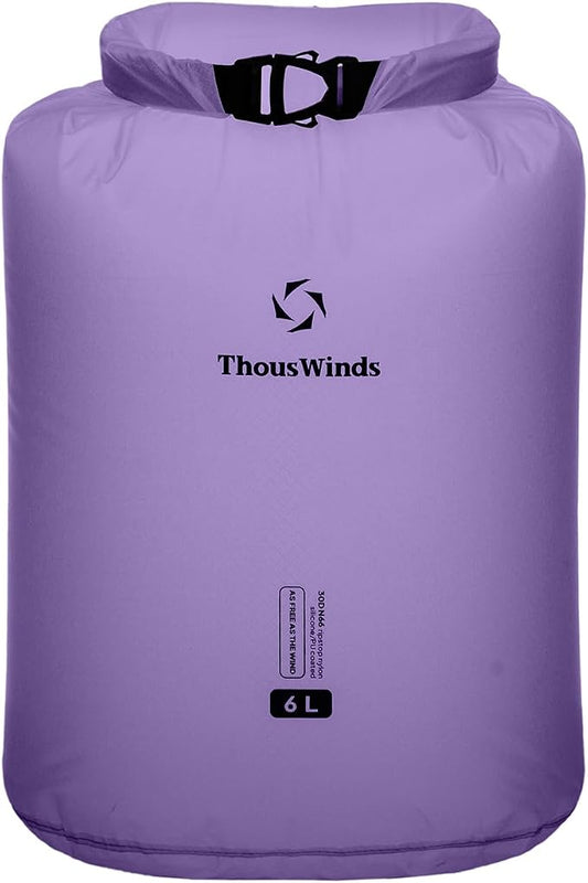 Thous Winds Dry Bag Waterproof, 3L/6L/12L/24L/36L Roll Top Lightweight Dry Sack for Kayaking, Boating, Swimming, Camping, Beach, Travel