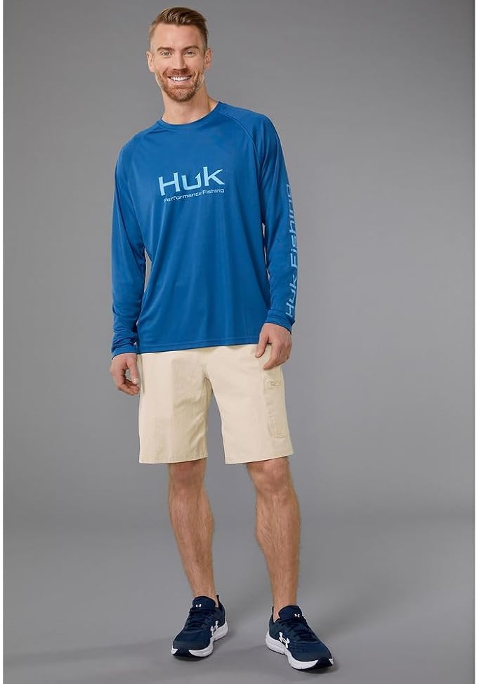 HUK Men's Pursuit Vented Long Sleeve Fishing Shirt (+30 UPF)