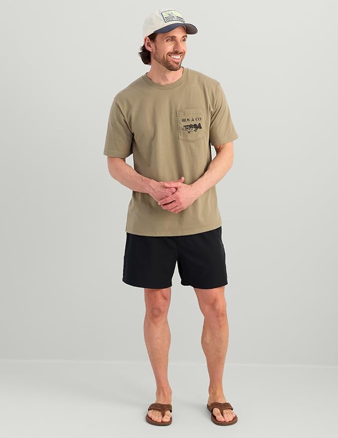 HUK Mens Performance Fishing Logo Tee, Short Sleeve T-Shirt for Men