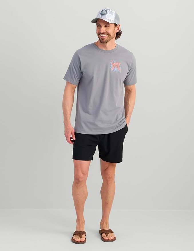 HUK Mens Performance Fishing Logo Tee, Short Sleeve T-Shirt for Men