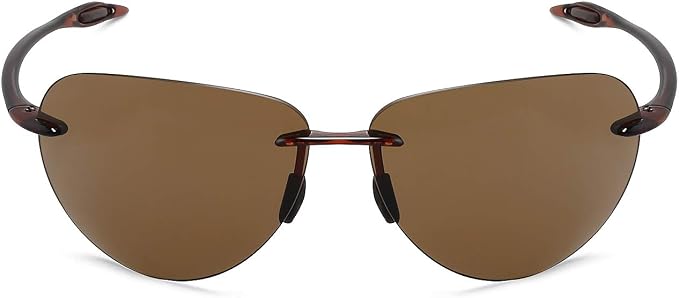 JULI Sports Sunglasses for Men Women Tr90 Rimless Frame for Running Fishing Golf Surf Driving MJ8009