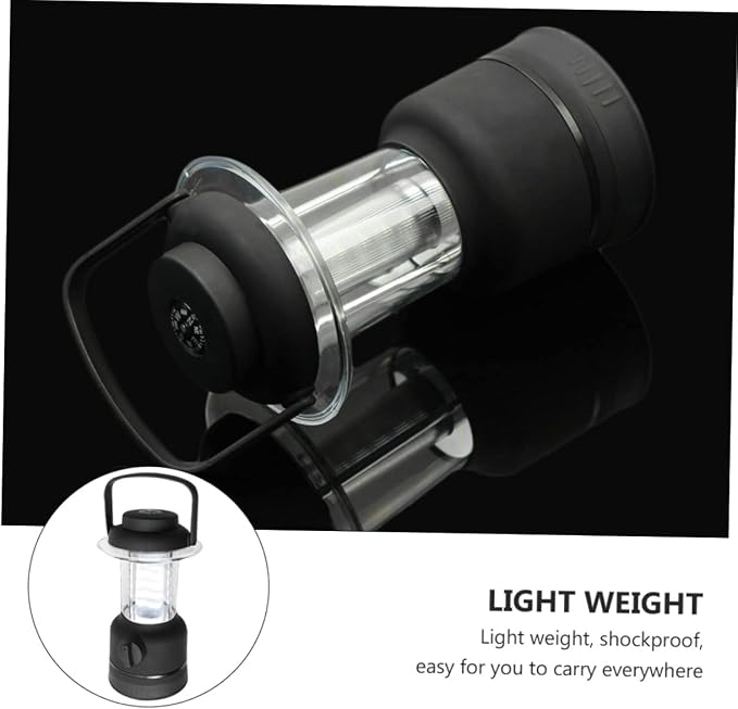 Happyyami 5W LED Camping Lantern Rechargeable Night Light for Camping Fishing Emergency Use Lightweight and Portable with Hook Up to Hours of Use