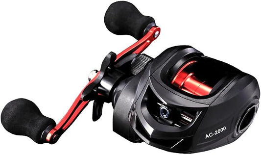 Rooblinos AC Baitcasting Fishing Reel Lightweight Aluminum Spool Fishing Reel 17.6Lbs Max Drag Magnetic Braking System 6.3:1 High-Speed Gear Ratio Saltwater Freshwater Baitcaster Reel