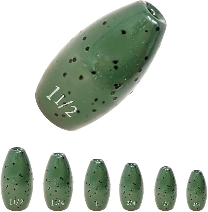 Reaction Tackle Tungsten Flipping Weights for Bass Fishing - Sinkers for Punching Heavy Cover - Fresh & Saltwater - Texas/Carolina Rigs - Size Stamped