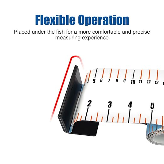 Fishing Ruler, 47"/120cm Waterproof PVC Fish Size Measuring Tool with Enlarged Numbers at 10cm Intervals for Outdoor Fishing