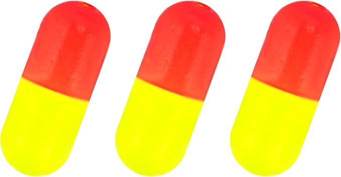 Alwonder 100-Pack Fishing Floats Bobbers Cylindrical Foam Pompano Snell Rig Floats Surf Ice Fly Fishing Trolling Fish Finder Bottom Rigs Float for Bass Trout Walleye Crappie Redfish Bluegill