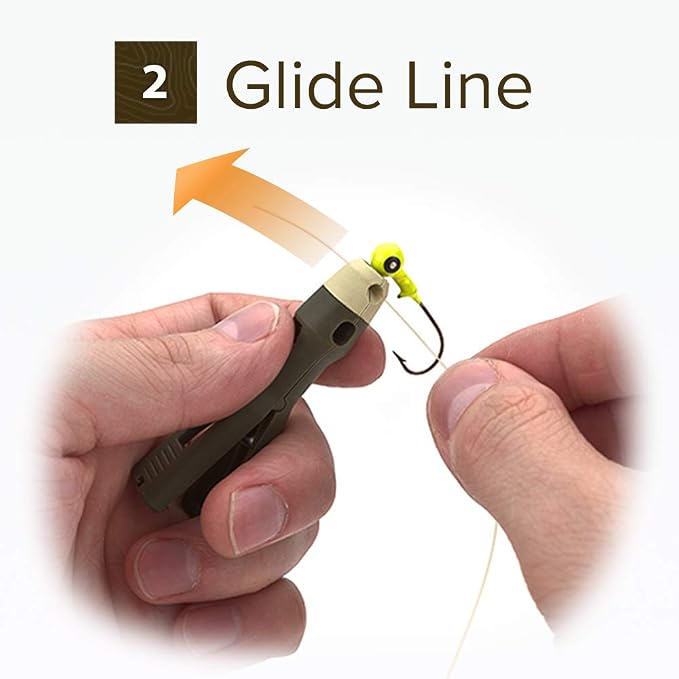 Fly and Ice Fishing Knot Tying Tool 2-Pack: Tie Knots for Hooks, Jigs and Flies. Grip Eyelet, Thread Line, and Clip Fishing Line with One Accessory