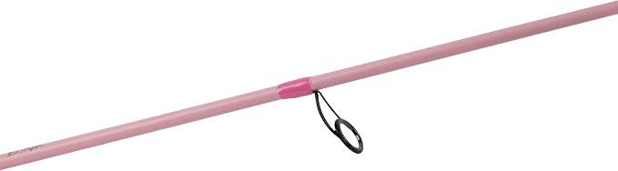 Profishiency Blush Spinning Fishing Combo, 6'6" 2-Piece Medium Fiberglass Rod, 3000 Size Spinning Reel, 5.2:1 Gear Ratio, 4+1 Bearings, Pre-Spooled with 10 lb Line