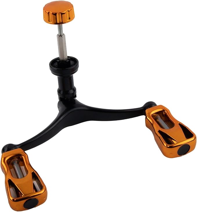 Foldable Fishing Reel Double Crank Handle CNC Metal Rocker Arm For 1000-5000 Series Reels Lightweight(Gold)
