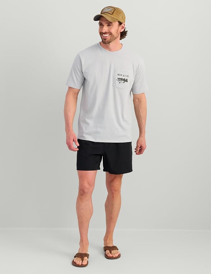 HUK Mens Performance Fishing Logo Tee, Short Sleeve T-Shirt for Men