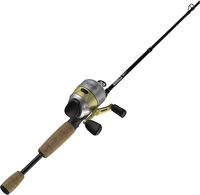 Zebco 33 Spincast Reel and 2-Piece Fishing Rod Combo, Fiberglass Rod with Comfortable Split-Grip Cork Handle, Instant Anti-Reverse Fishing Reel