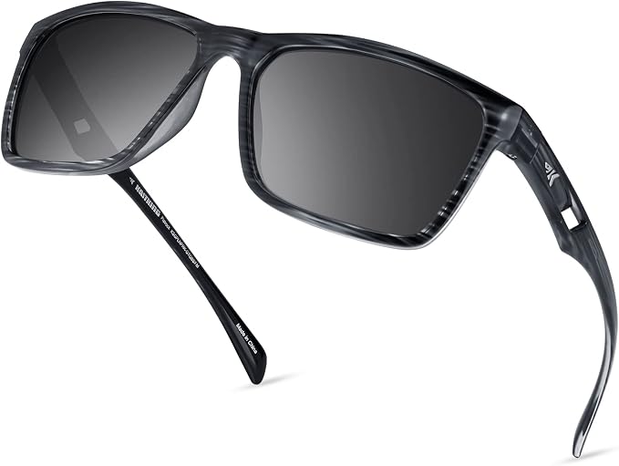 KastKing FlatRock Polarized Sport Sunglasses for Men and Women, Ideal for Driving Fishing Cycling Running, UV Protection