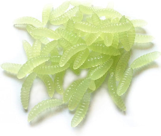 Toasis Artificial Fishing Waxworm Soft Plastic Grub Silicone Larva Wiggler Lure Baits Assorted Colors