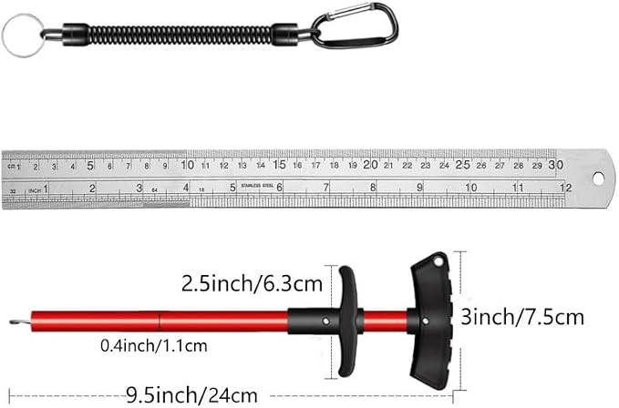 Fish Hook Remover Tool, Fishing Pliers Aluminum Hook Remover Tool Fishing Dehooker Freshwater Saltwater 10 inches with Lanyard