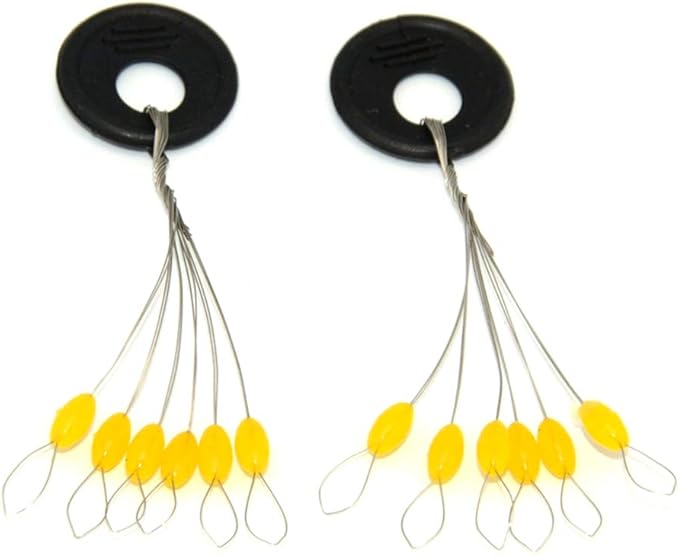 Senyu 6 in 1 Fishing Bobber Stopper,Soft Silicone Float Sinker Stops,100Pcs Cylinder,Oval Float Stop Stoppers