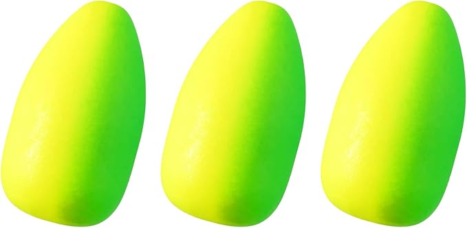 Alwonder 60-Pack Fishing Floats Bobbers Oval Bullet Foam Rig Floats Pompano Surf Ice Fly Fishing Trolling Fish Finder Bottom Live Bait Rigs Float for Bass Trout Walleye Crappie Redfish Bluegill