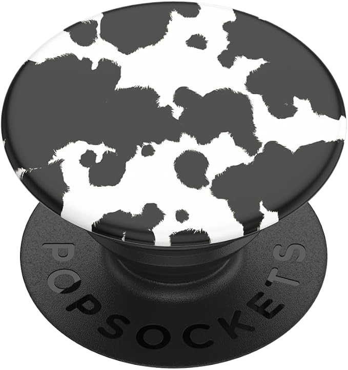 PopSockets Adhesive Phone Grip, Holder, Phone Stand, Cow Print - Its a Moood