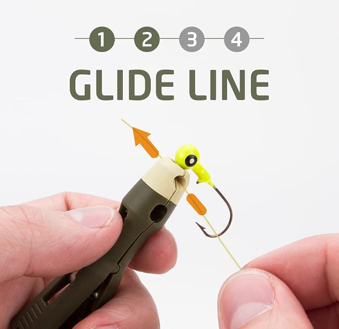 Fishing Knot Tying Tool/Jig Head and Hook Eyelet Grip/Line Threader/Clipper for Shaky Hands and Poor Eyesight. Tackle Box Accessory
