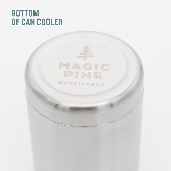 "I'd Rather Be Fishing" Insulated Stainless Steel Can Cooler for Cans + Bottles - great dad birthday gift, fishing gear idea, unique bass pro boat accessory, coolie gift for men, mystery box or prize