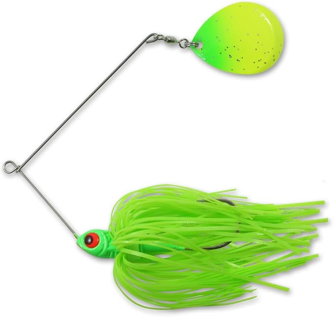 Northland Fishing Tackle Reed Runner Single Spin - Premium Spinner Baits for Freshwater - Assorted Lures for Bass, Pike, and Musky in 15 Colors & 3 Sizes