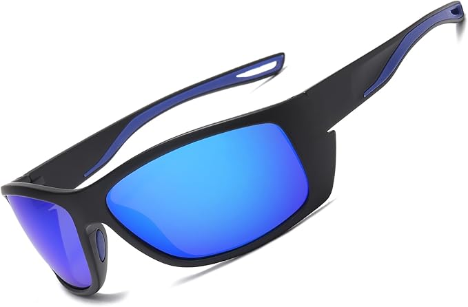 Polarized Sports Sunglasses for Men Women UV400 Protection Glasses Wrap Around Goggles for Driving Fishing Cycling