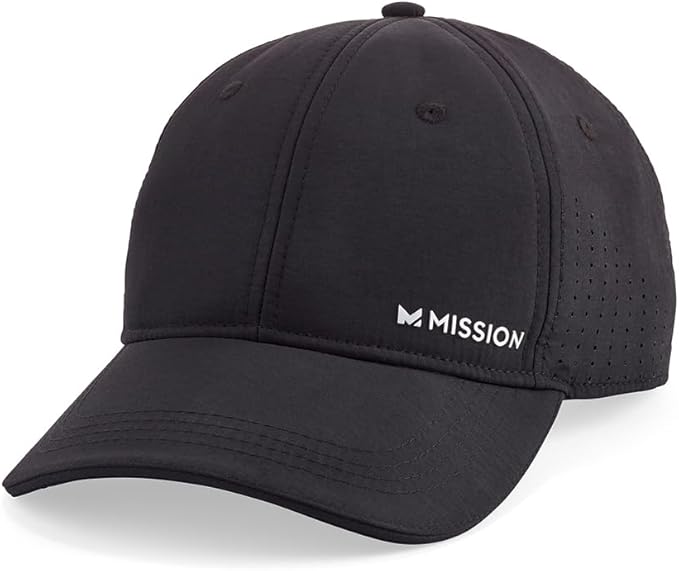 MISSION Cooling Vented Performance Hat Unisex Cap for Workouts, Golf & Running, Sweat & Water Activated Technology