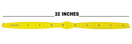 Fish Measuring Board - 32in Folding Fishing Ruler Lightweight Bump Board - Easy to Read and Portable Crab & Fish Measure Device, Fish Ruler for Boat, Kayak, Yellow