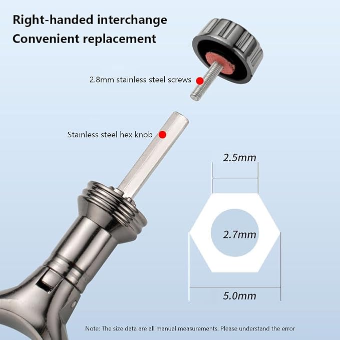 Aluminum Alloy Fishing Reel Double Rocker Arm Handle Grip, CNC High Strength Baitcasting Trolling Reel Rocker, Crank w/Hollow Grip For 1000-5000 Spinning Reel