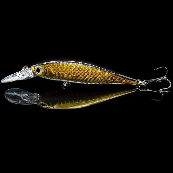 10 Pack Fishing Lures Hard Baits, Minnow Crankbait & Swimbait Lure Kit for Freshwater & Saltwater, Bass, Trout, Walleye, Redfish