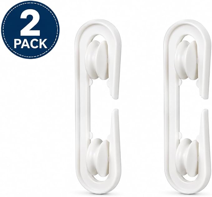 Dependable Industries 2 Pack High Grade Plastic Clothesline Spreader Weatherproof Rustproof Keeps Rope Taut and Untangled White