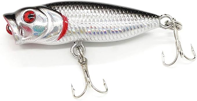 Seasky Fishing Plug Lures Micro Popper Topwater Trout Attack in Freshwater