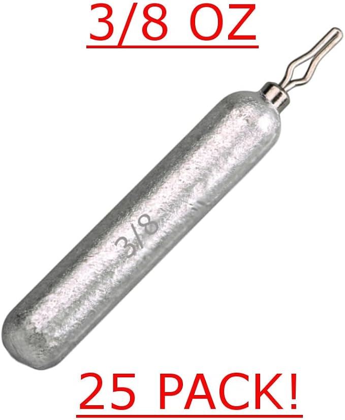 Reaction Tackle Lead Drop Shot Weights for Bass Fishing - Freshwater & Saltwater - Skinny Pencil Shaped Sinkers for Drop Shot Rig