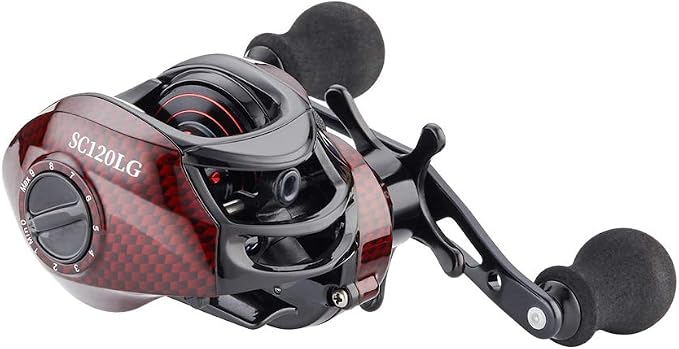 FISHDROPS Baitcaster Reels, 9+1BB, CNC Aluminum Spool, Magnetic Brake System Bait Caster Reel High Speed Gear Ratio 7.0:1 Ultra Smooth Low Profile Baitcasting Fishing Reel