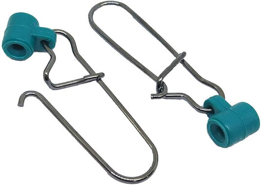 25/50/100 PCS Fishing Line Sinker Slides Duo Lock Snaps High Strength Stainless Steel Sinker Slider Swivel Snap Kit Fishing Tackle