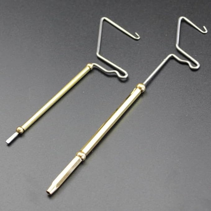 Fly Tying Tools Hackle Plier,Rotary Whip Finisher Wire Threader, Bodkin, Fly Fishing Lure Making Accessories(Style A- S)