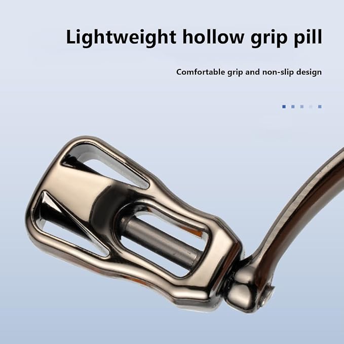 Aluminum Alloy Fishing Reel Double Rocker Arm Handle Grip, CNC High Strength Baitcasting Trolling Reel Rocker, Crank w/Hollow Grip For 1000-5000 Spinning Reel
